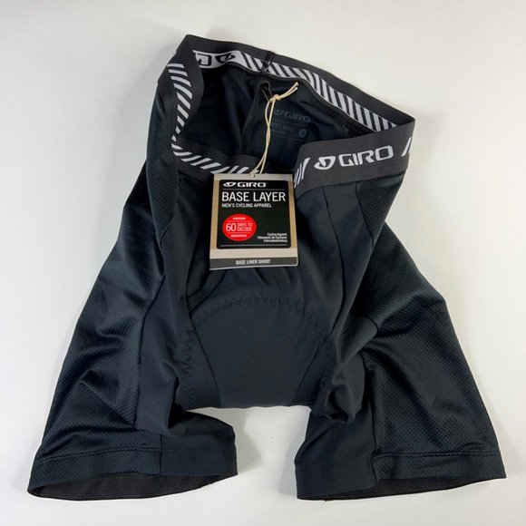 Giro Mens Cycling Base Liner Layer Shorts Black Elastic Waist S New - Picture 1 of 8